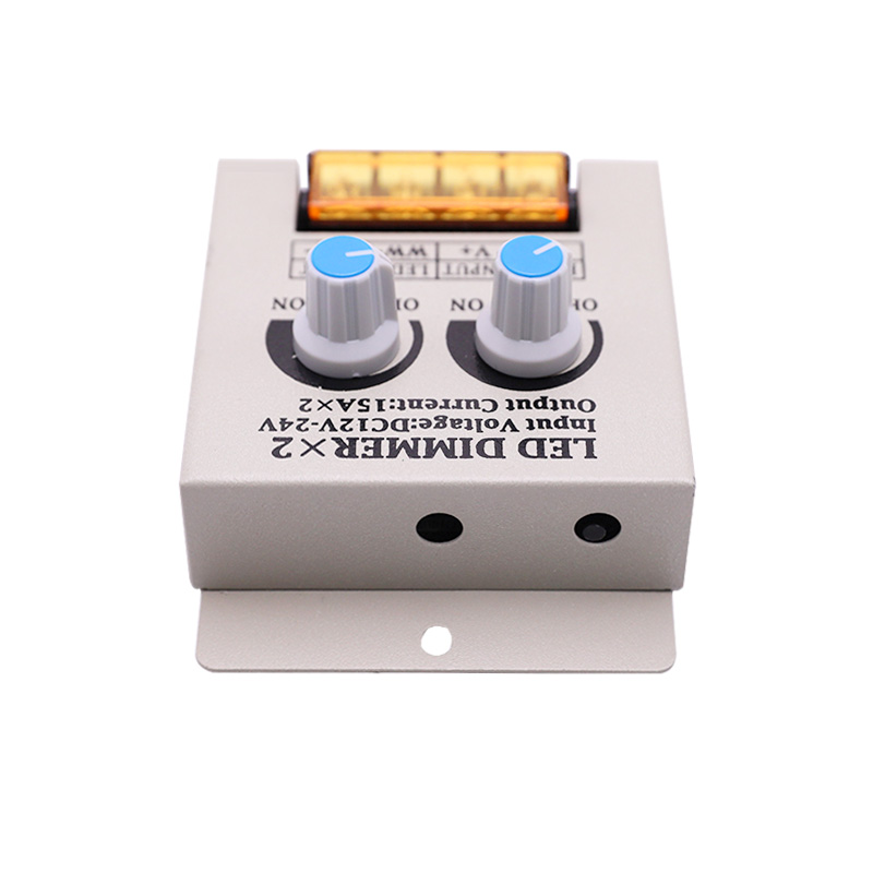 Rotary Switch Dimmer Set With RF Remote Control - For 3-Wire CCT LED Strip Lights